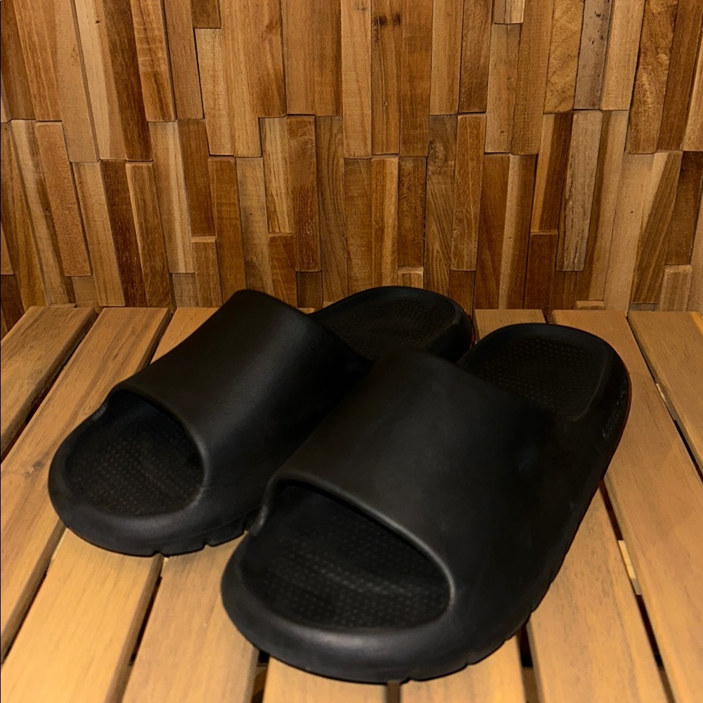 Black Slide Foam Sandals